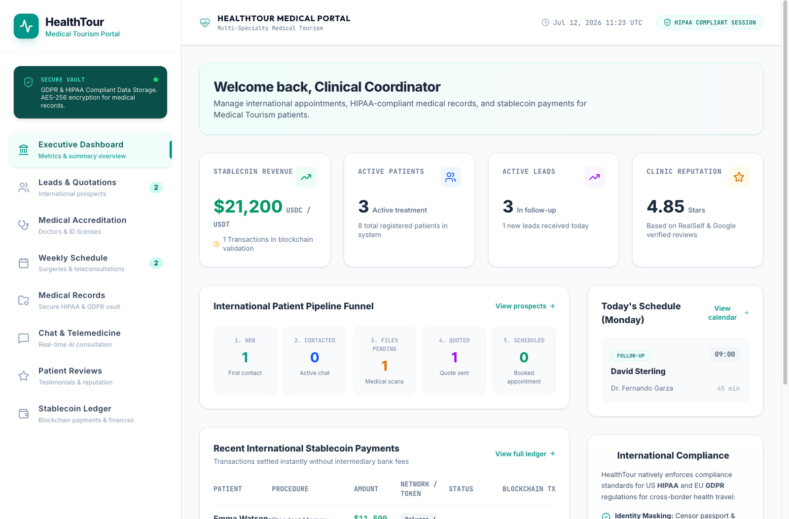 HealthTour Medical Portal