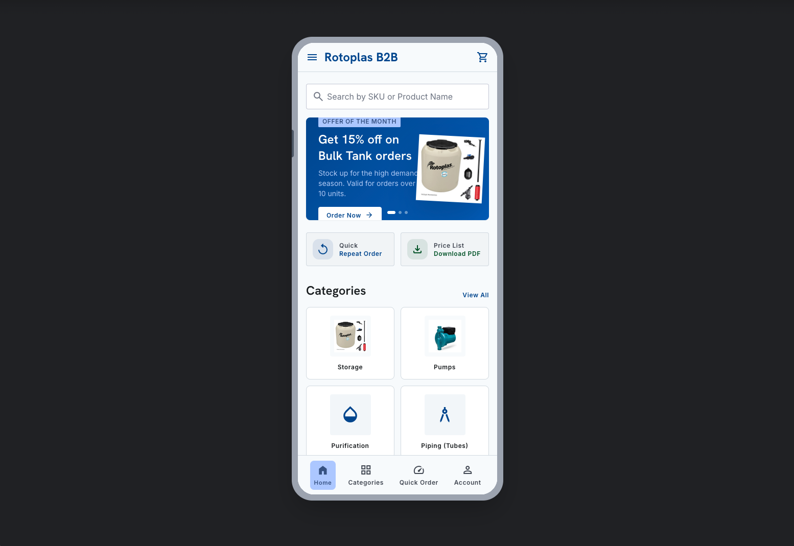 Rotoplas B2B e-commerce